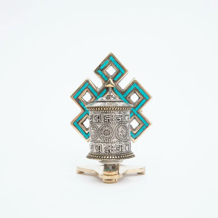 Endless Knot Prayer Wheel DharmaCrafts Earrings