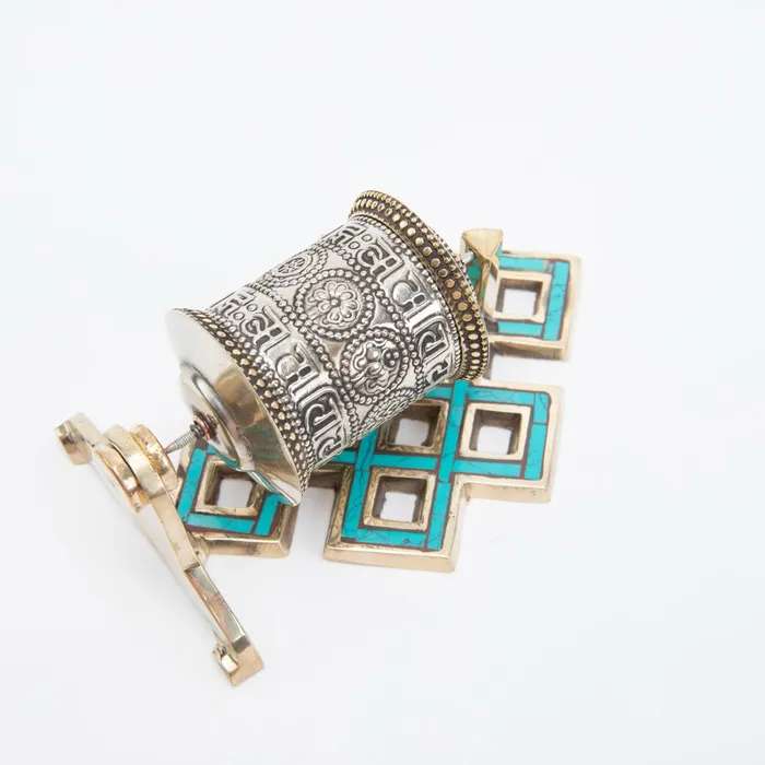 Endless Knot Prayer Wheel DharmaCrafts Earrings