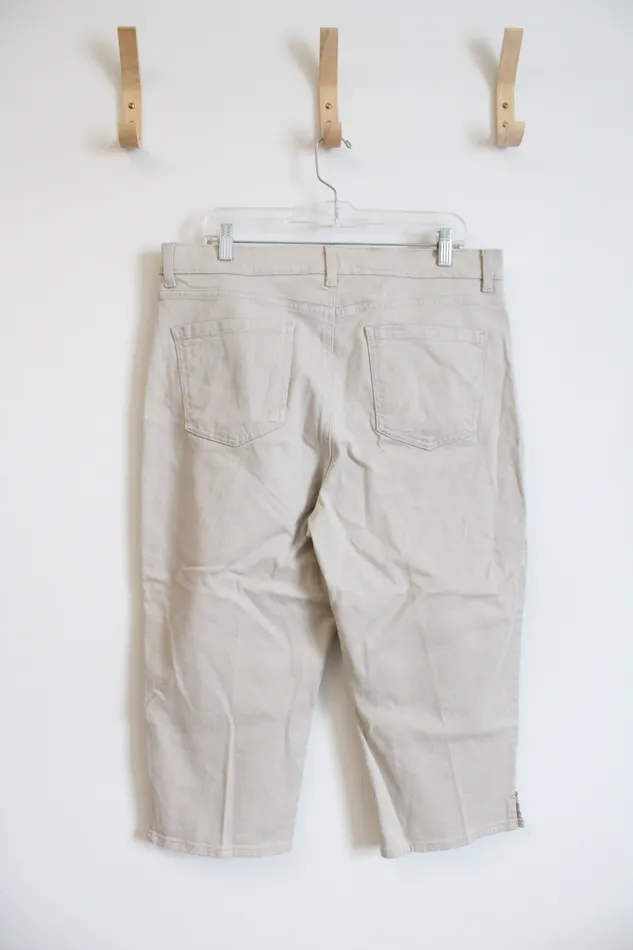 Gloria Vanderbilt Amanda Tan Capri Pants 16 Gloria Vanderbilt Earrings