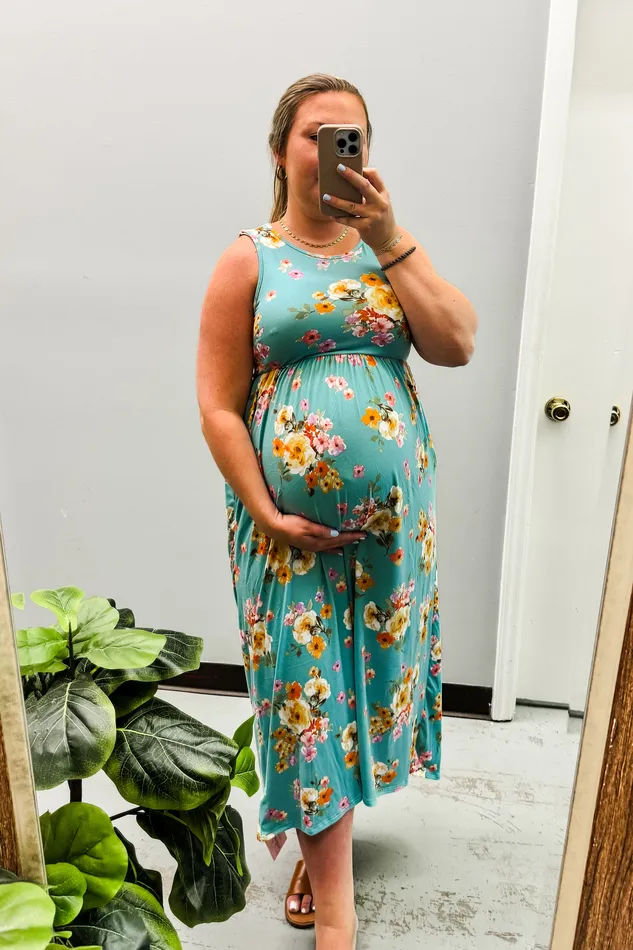 Haptics Necklaces Garden of Hope Maxi Dress Seafoam