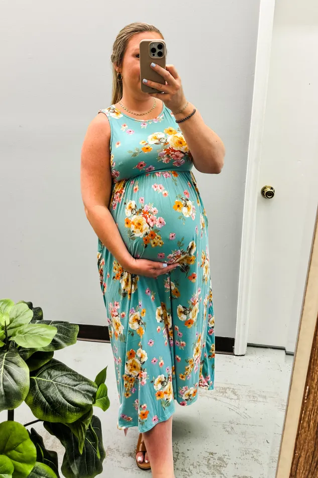 Haptics Necklaces Garden of Hope Maxi Dress Seafoam