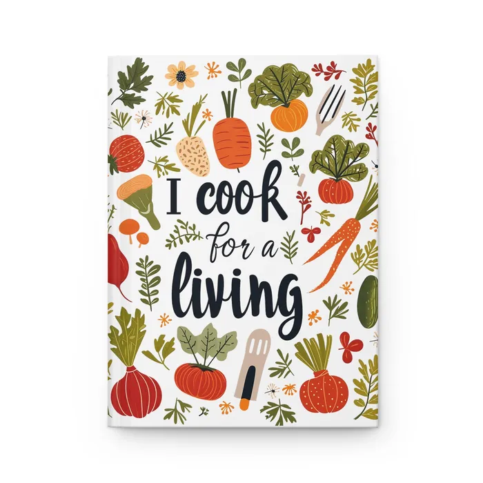 Hardcover Journal Matte I Cook For A Living Portraits by NC Necklaces
