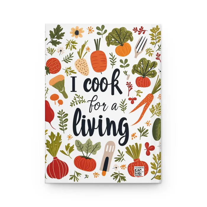 Hardcover Journal Matte I Cook For A Living Portraits by NC Necklaces