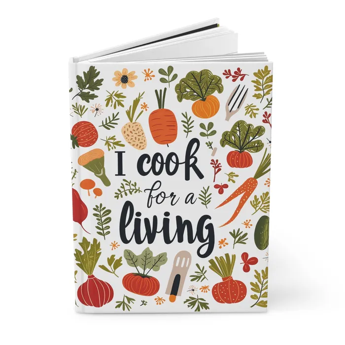 Hardcover Journal Matte I Cook For A Living Portraits by NC Necklaces