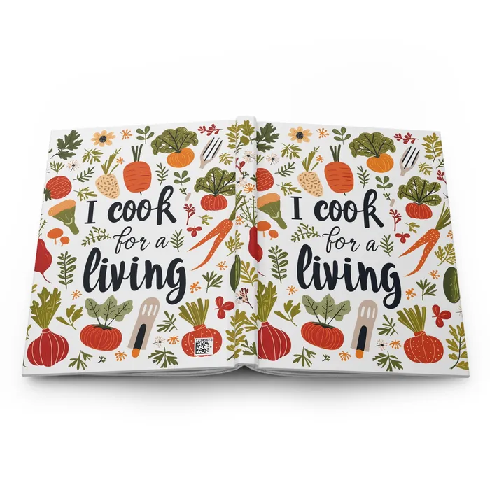 Hardcover Journal Matte I Cook For A Living Portraits by NC Necklaces