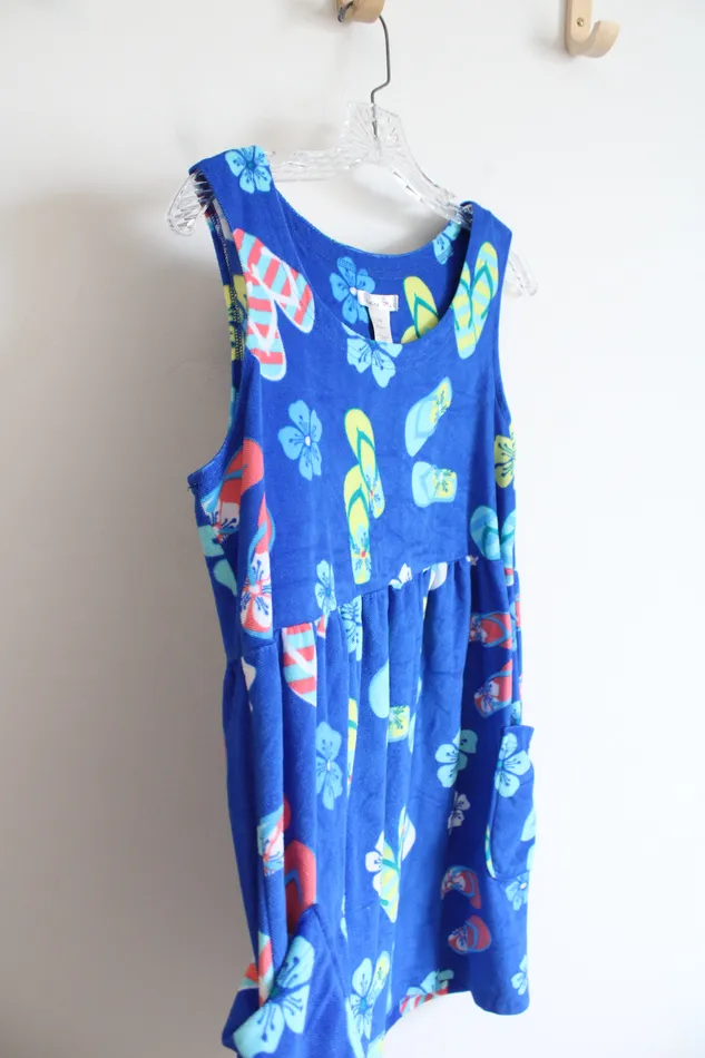 Jasmine Rose Jasmine Rose Tropical Flip Flop Swim Cover Up L Earrings