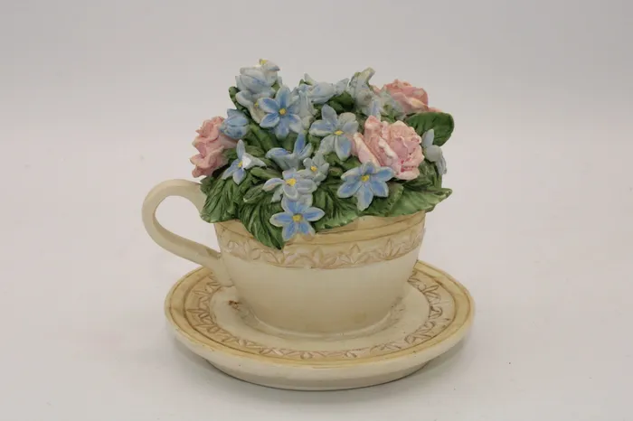 Jubilee Thrift Earrings Flower Teacup Knick Knack