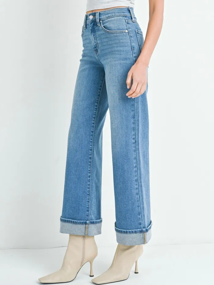 Just Black Denim Cuffed Palazzo Jean Just Panmaco Rings