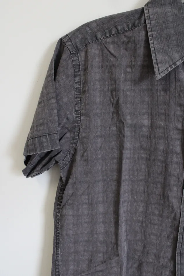 Just Cavalli Just Cavalli Gray Button Down Cotton Shirt S Earrings