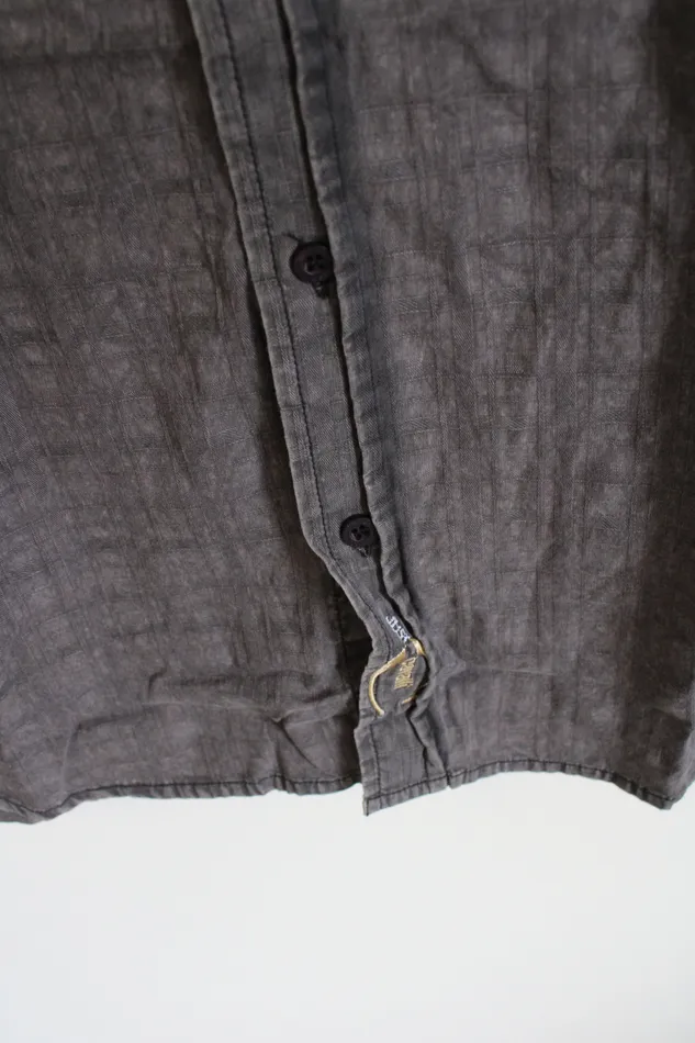 Just Cavalli Just Cavalli Gray Button Down Cotton Shirt S Earrings