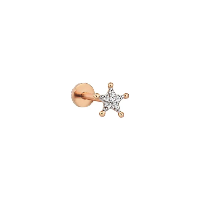 Kismet by Milka Earrings Sheriff Star Pav Piercing