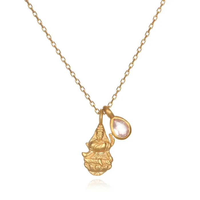 Lakshmi Goddess of Prosperity Gold Pendant Necklace Satya Necklaces