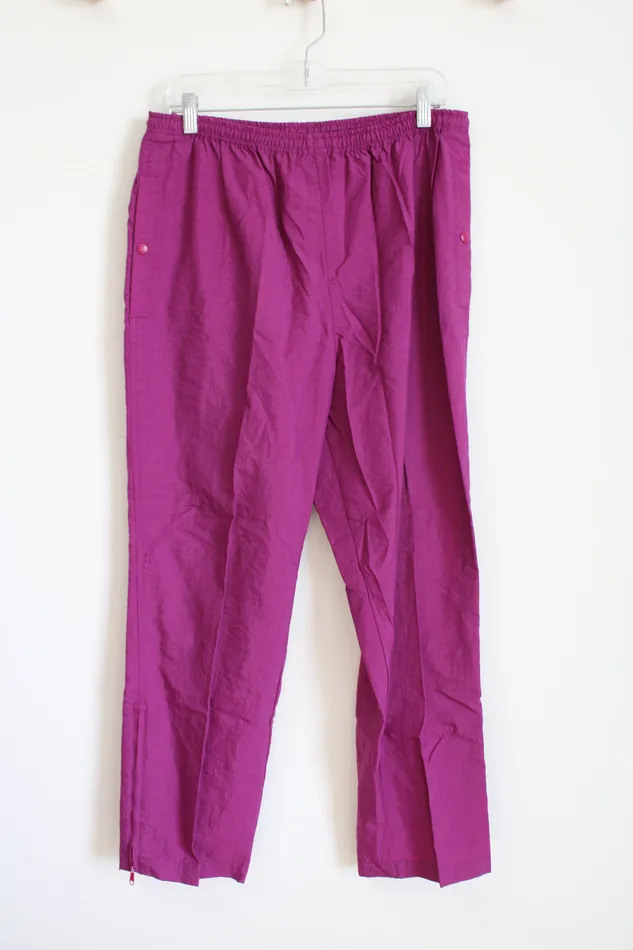 Lands End Earrings Lands End Magenta Nylon Pants L 1416