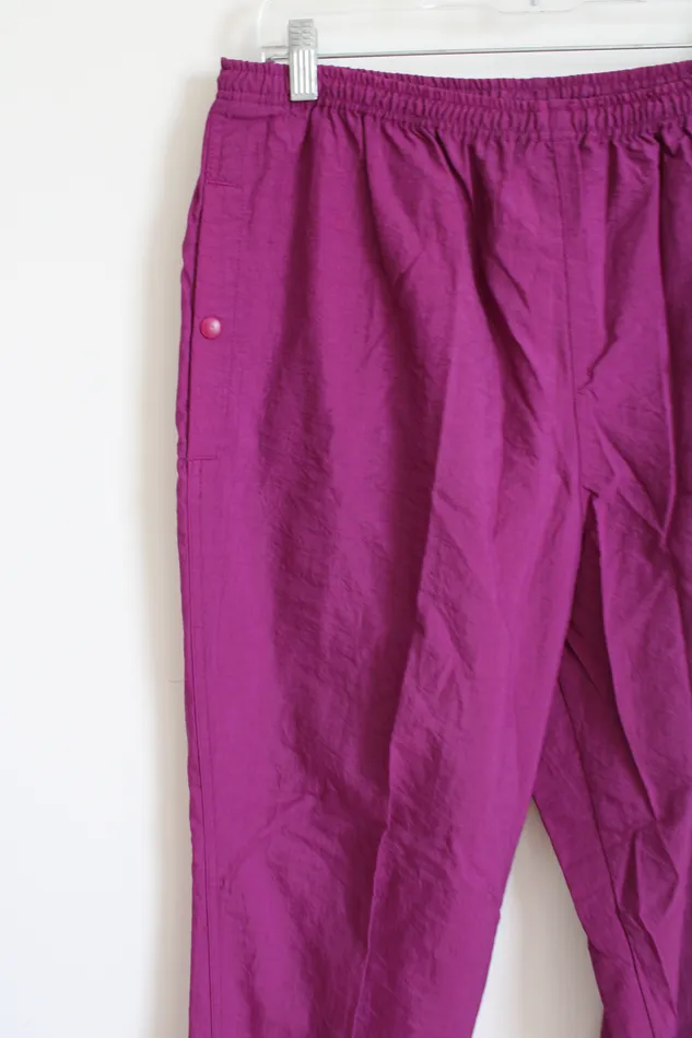 Lands End Earrings Lands End Magenta Nylon Pants L 1416