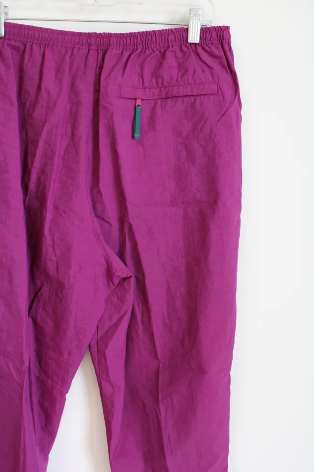 Lands End Earrings Lands End Magenta Nylon Pants L 1416