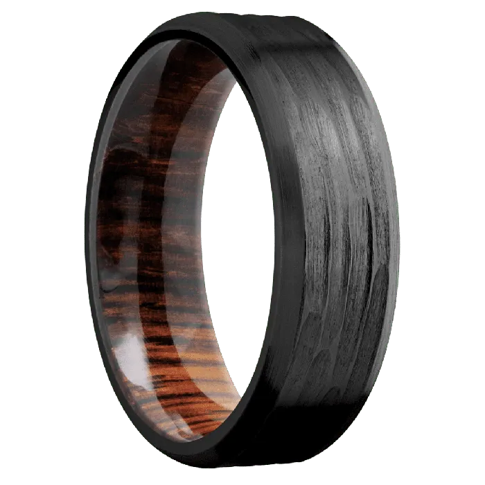 Lashbrook Earrings Zirconium Treebarkh Satin Finish Cocobolo