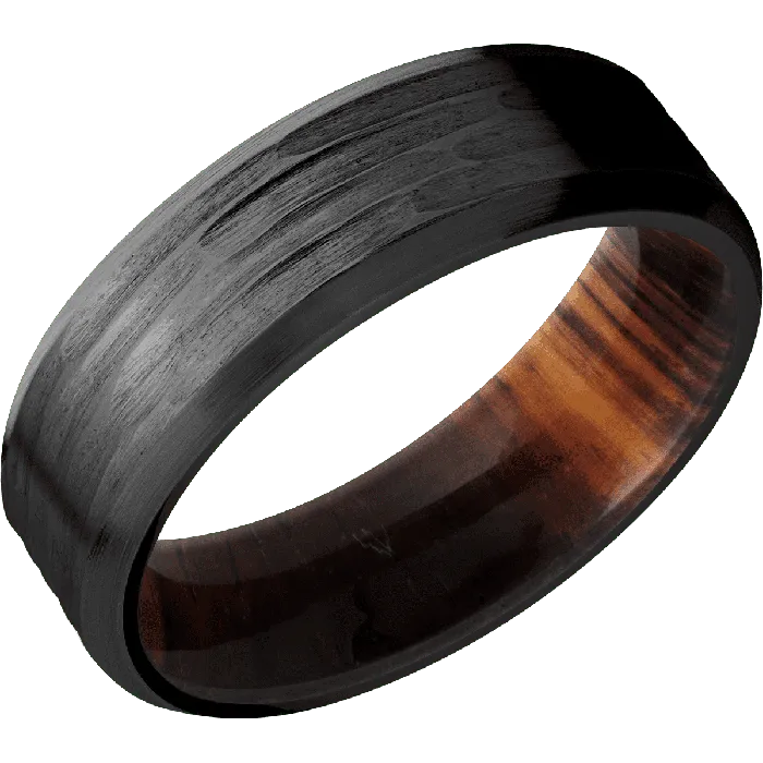 Lashbrook Earrings Zirconium Treebarkh Satin Finish Cocobolo