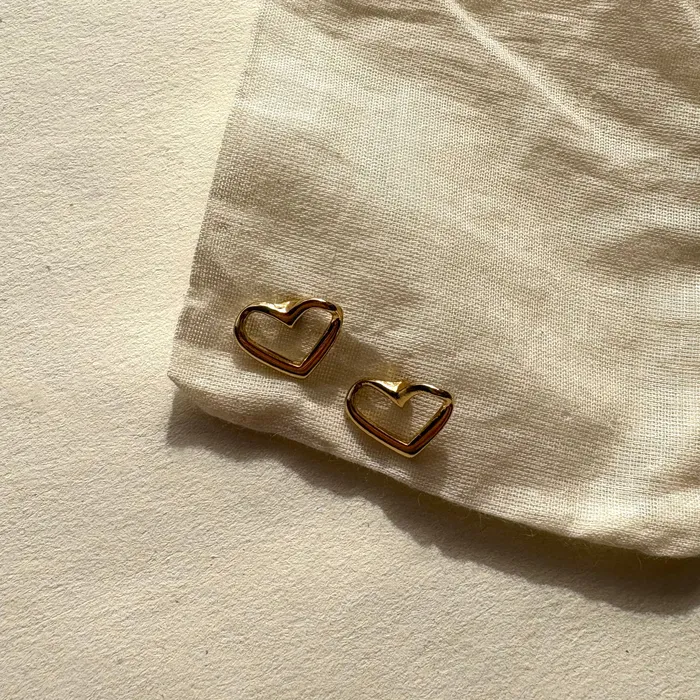 LOVE Studs Twisted Silver Earrings