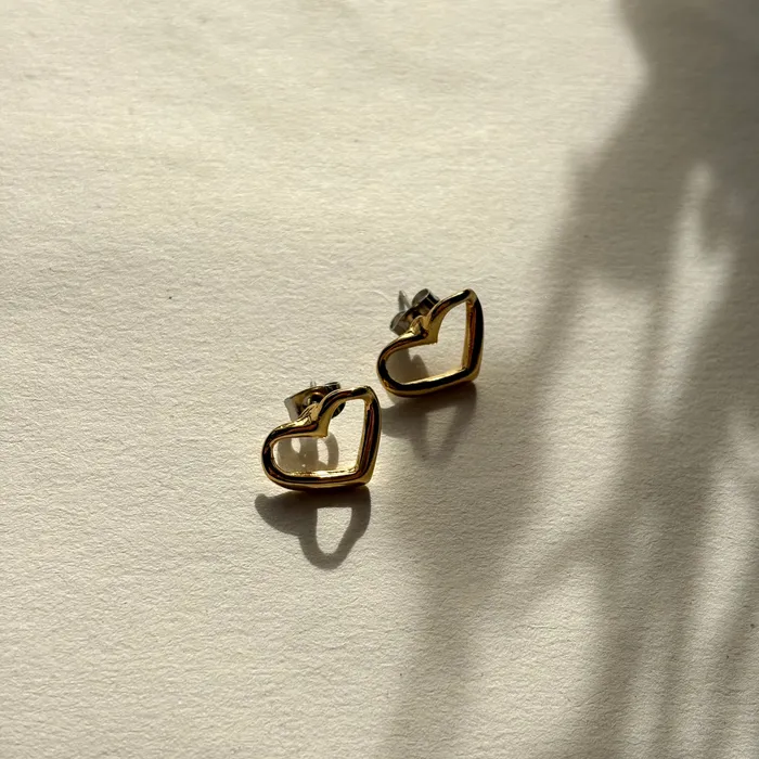 LOVE Studs Twisted Silver Earrings