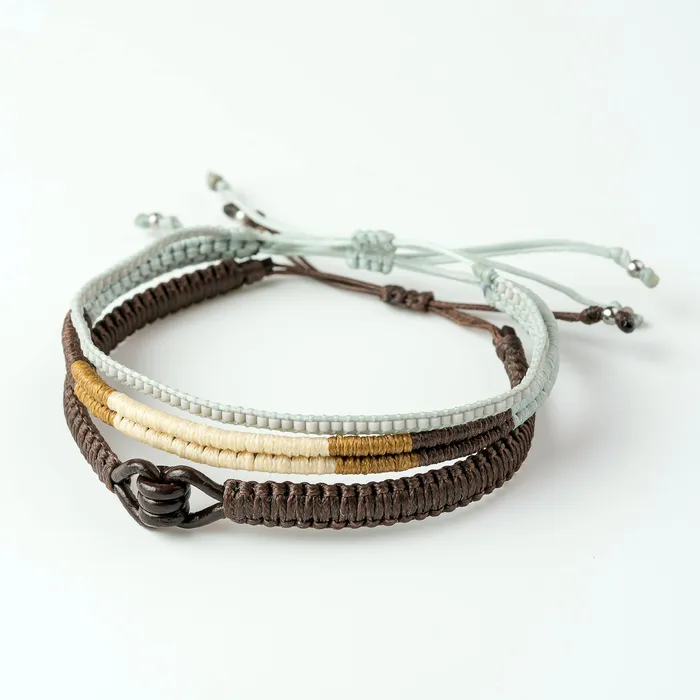 Macrala Bracelets Ancla Macrame Bracelet Set of 3