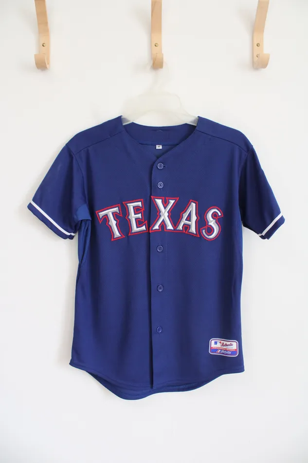 Majestic Rings MLB Majestic Authentic Collection Blue Texas Baseball Jersey M 1012 Majestic Rings MLB Majestic Authentic Collection Blue Texas Baseball Jersey M 1012