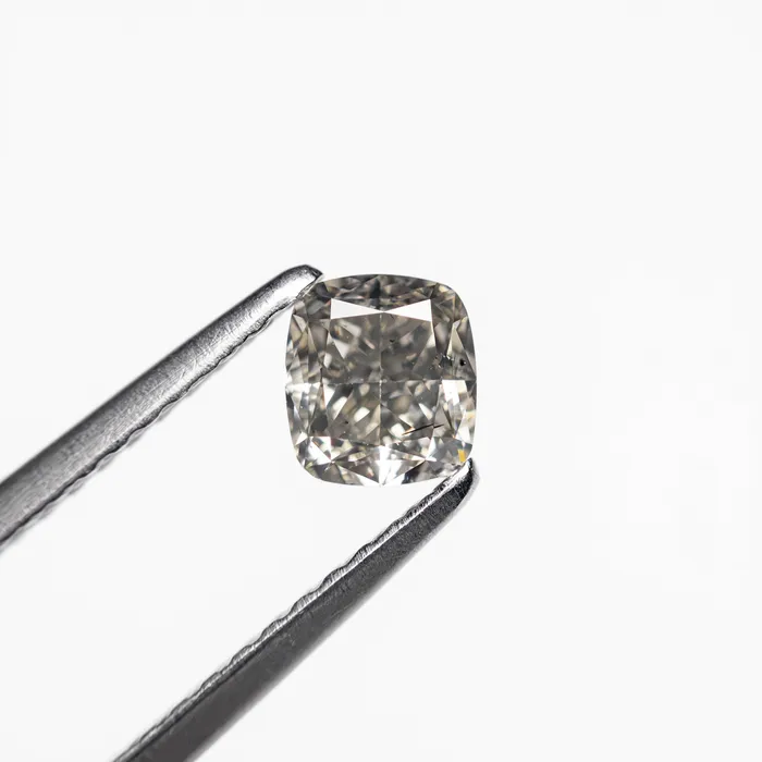 Misfit Diamonds Earrings Fancy Grey Brilliant Diamond 052ct Cushion