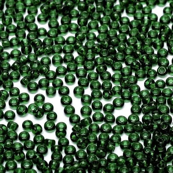 Miyuki Seed Beads 110 Transparent Dark Emerald 0156NEW Peppy Beads Earrings