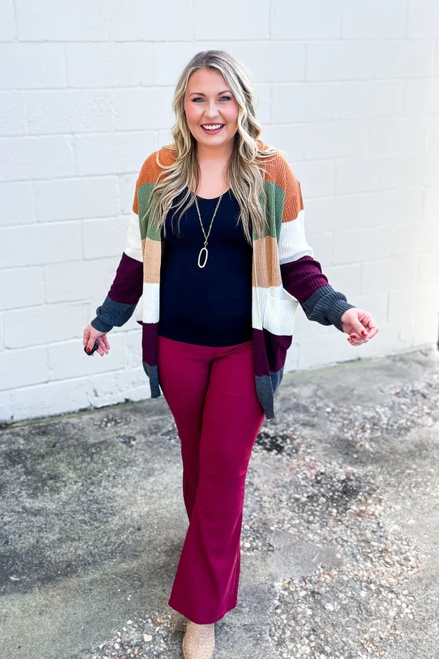 Movin To The Beat Stripe Cardigan Haptics Earrings