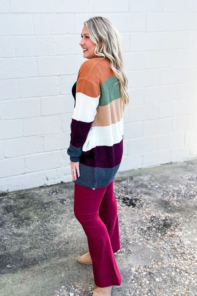Movin To The Beat Stripe Cardigan Haptics Earrings