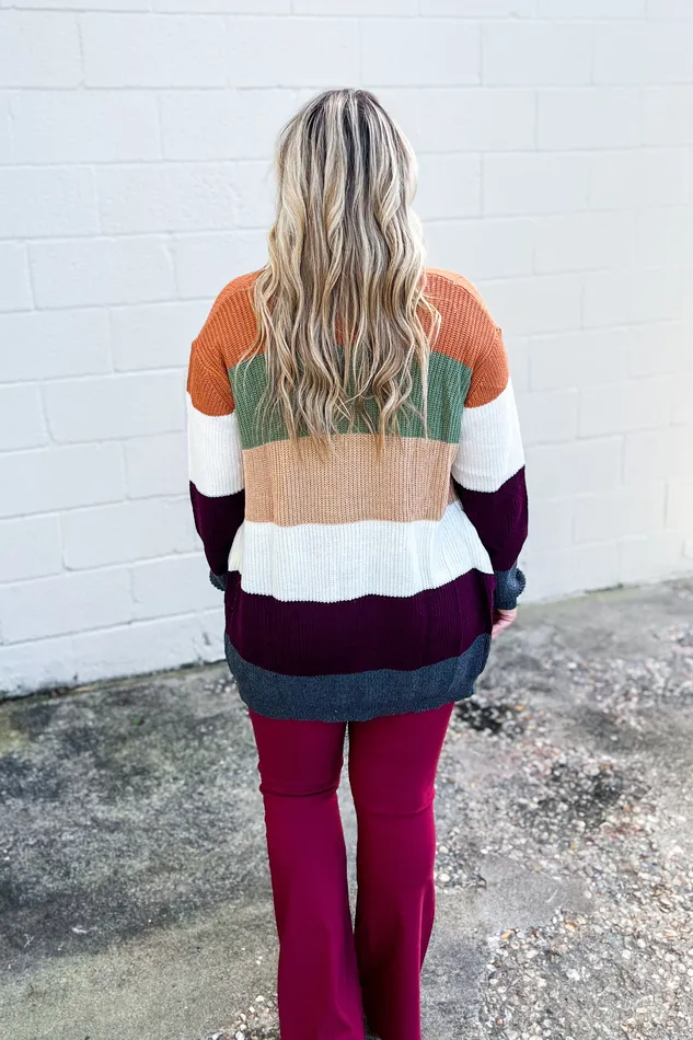 Movin To The Beat Stripe Cardigan Haptics Earrings