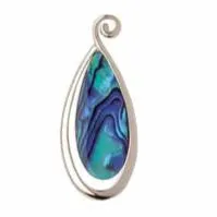 Necklaces Ariki Paua Palladium Oval Twist Pendant ARIKINEWZEALAND