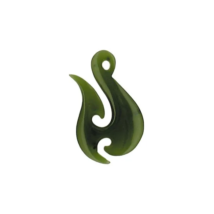 Necklaces ARIKINEWZEALAND Ariki Jade Tribal Double Hook Pendant