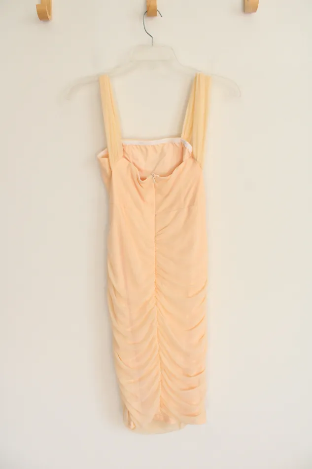 Necklaces Light Peach Ruche Bodycon Dress S Jubilee Thrift