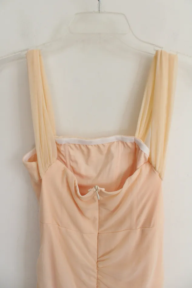Necklaces Light Peach Ruche Bodycon Dress S Jubilee Thrift