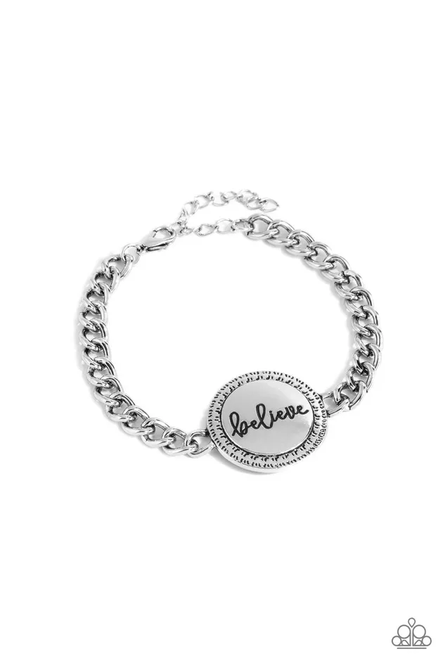 Necklaces Paparazzi Accessories Hope and Faith Silver