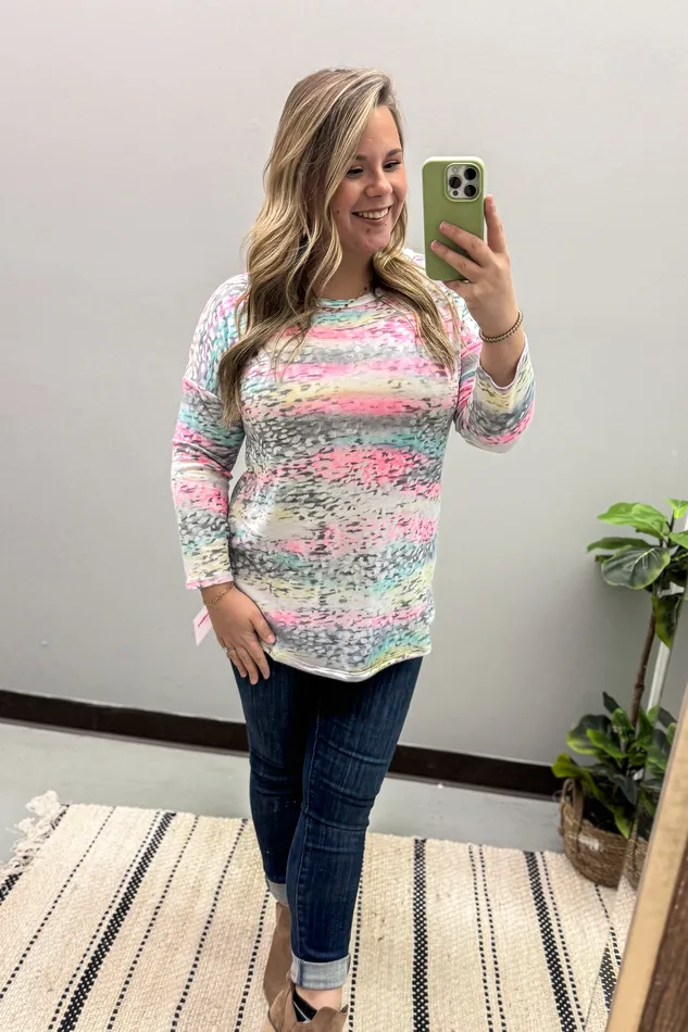 Necklaces Pastel Multi Color Leopard Print Top Dear Scarlett