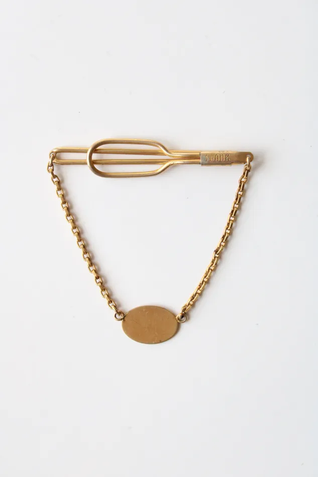 Necklaces SWANK Swank Gold Tie Bar Clip