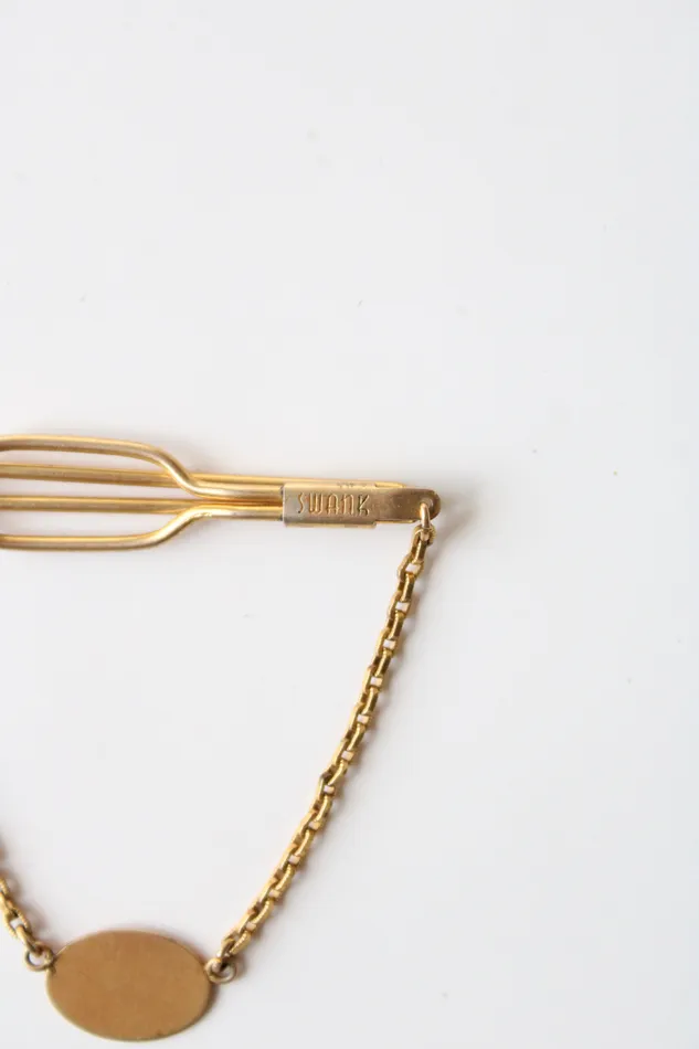 Necklaces SWANK Swank Gold Tie Bar Clip