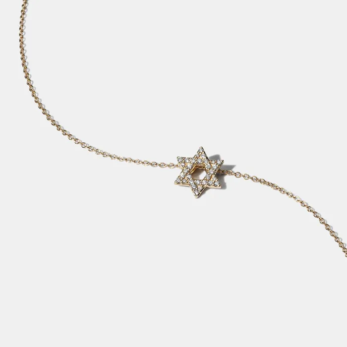 Necklaces Yellow Gold Diamond Star of David Pendant RACHEL LYNN CHICAGO