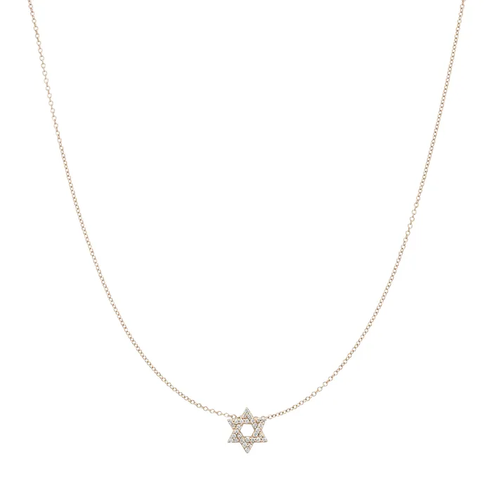 Necklaces Yellow Gold Diamond Star of David Pendant RACHEL LYNN CHICAGO