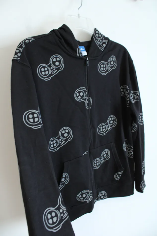 Old Navy Nintendo Switch Black Gray Zip Up Jacket Youth XL Old Navy Rings