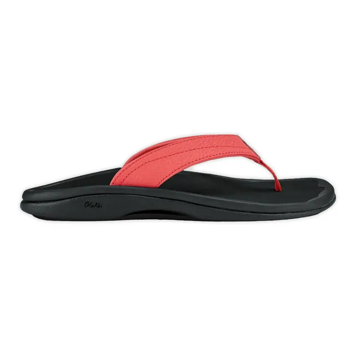 OLUKAI Rings OluKai Ohana Womens Sandals Hot CoralBlack