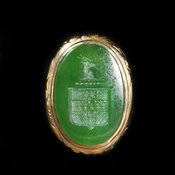 OTC Necklaces Victorian Chrysoprase Intaglio Watch Fob Pendant