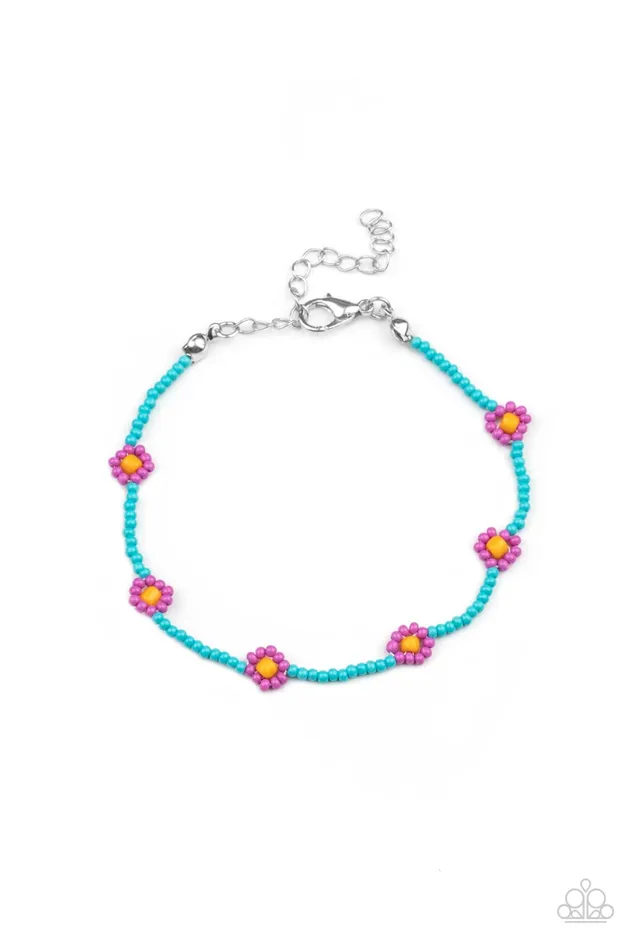 Paparazzi Accessories Camp Flower Power Purple Earrings