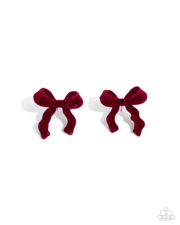 Paparazzi Accessories Earrings Dapper Dedication Red