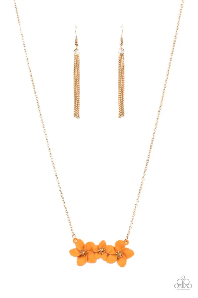 Paparazzi Accessories Earrings Petunia Picnic Orange