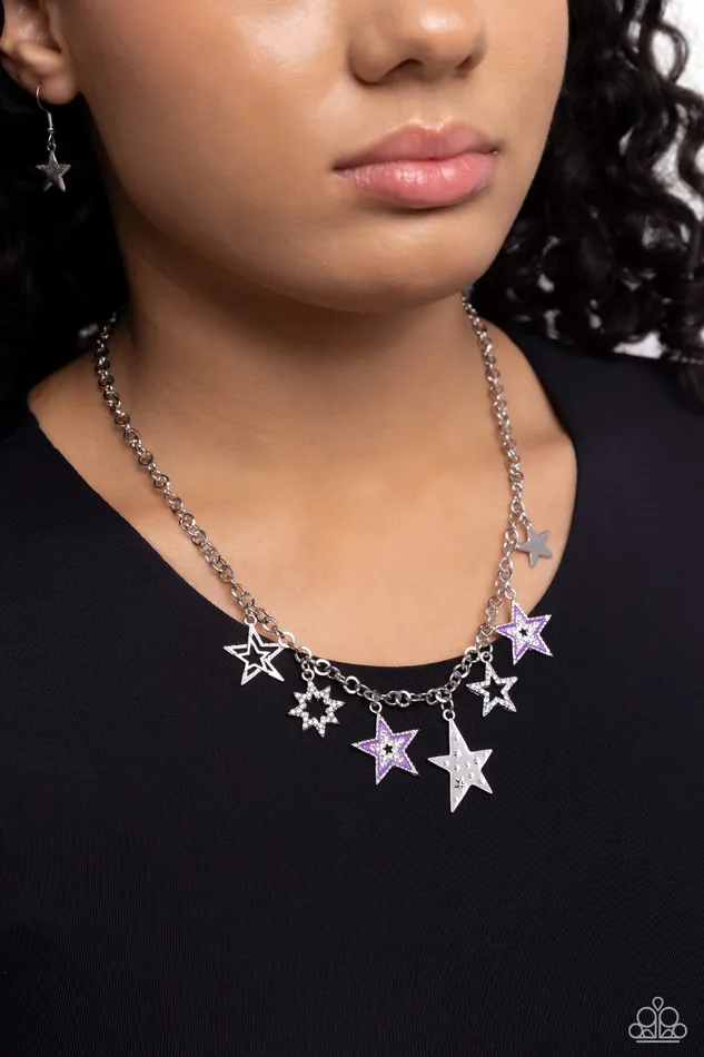 Paparazzi Accessories Earrings Starstruck Sentiment Purple