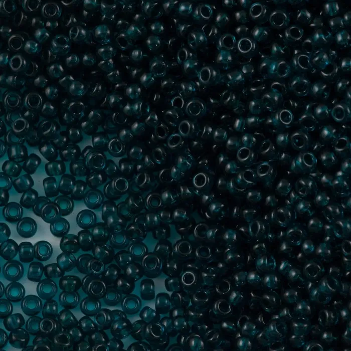 Peppy Beads Earrings Miyuki Seed Beads 110 Transparent Dark Teal 2406NEW