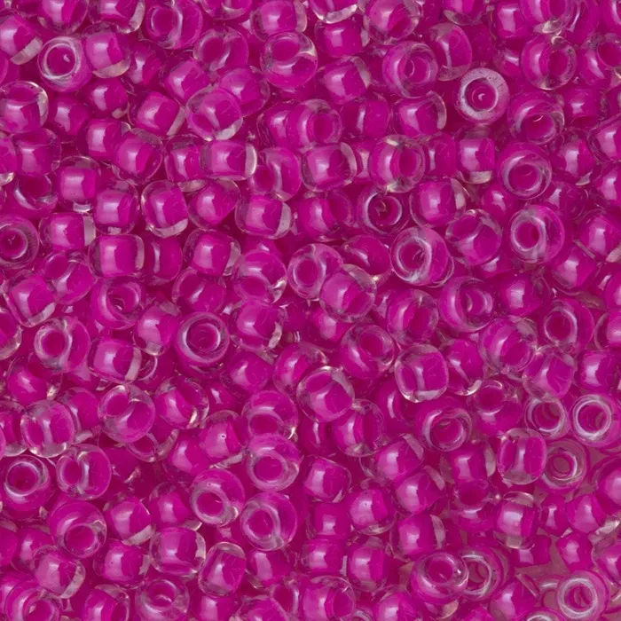 Peppy Beads Earrings Miyuki Seed Beads 60 Luminous Hot Magenta 4302