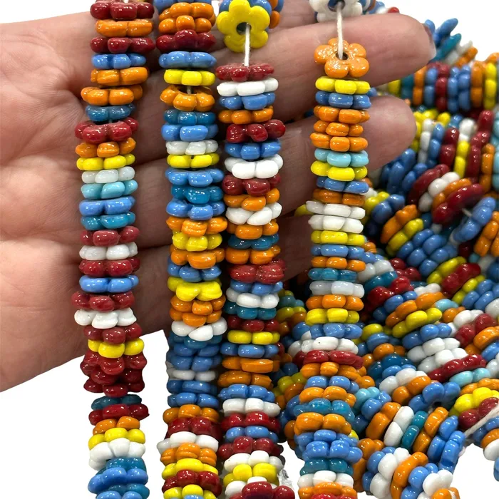 Peppy Beads Earrings NEWHand Made Murano Glass Large Hole Flower Beads 50 Beads Peppy Beads Earrings NEWHand Made Murano Glass Large Hole Flower Beads 50 Beads